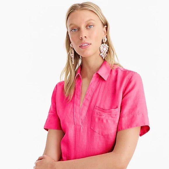 NWT J. Crew Embroidered leather-backed earrings - Picture 4 of 9